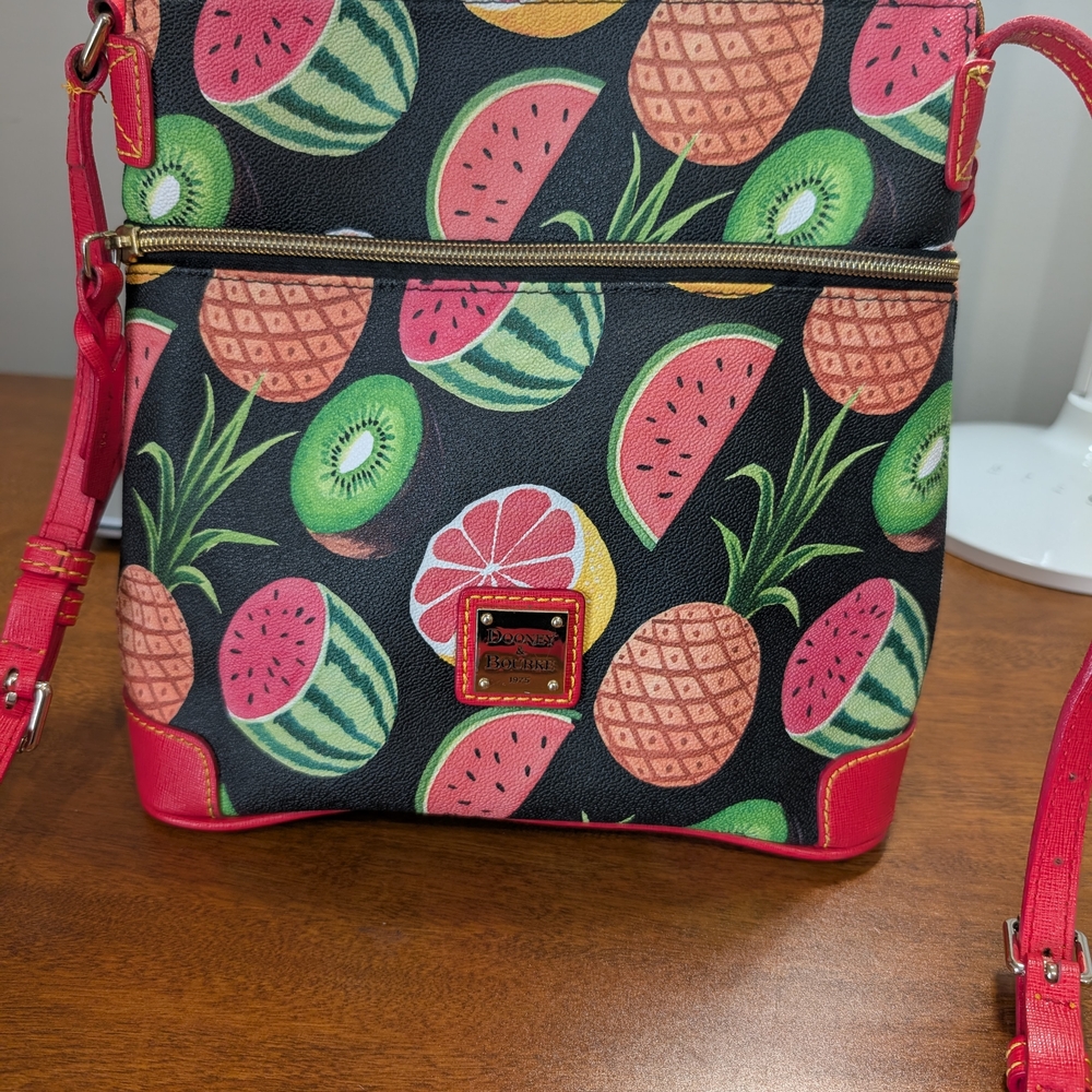 Dooney & Bourke Tropical Fruit Crossbody Bag - Black and Red